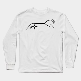 Uffington Horse: Bronze Age Art (black) Long Sleeve T-Shirt